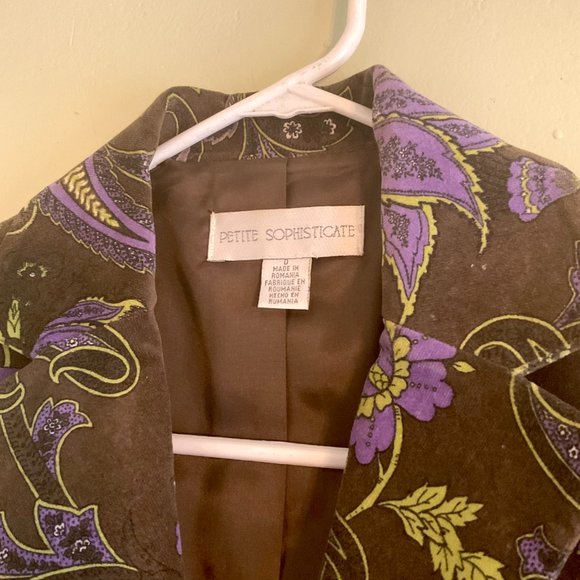 Petite Sophisticate Paisley Blazer Coat - Picture 4 of 4